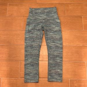 Lululemon capri length teal space dye leggings size 4